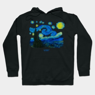 PixelArt the Starry Night by Vincent Van Gogh Hoodie